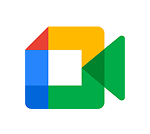 Google Meet logo with a stylized camera in green, blue, yellow, and red colors.