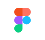 Figma logo with overlapping colorful shapes in red, purple, blue, and green.